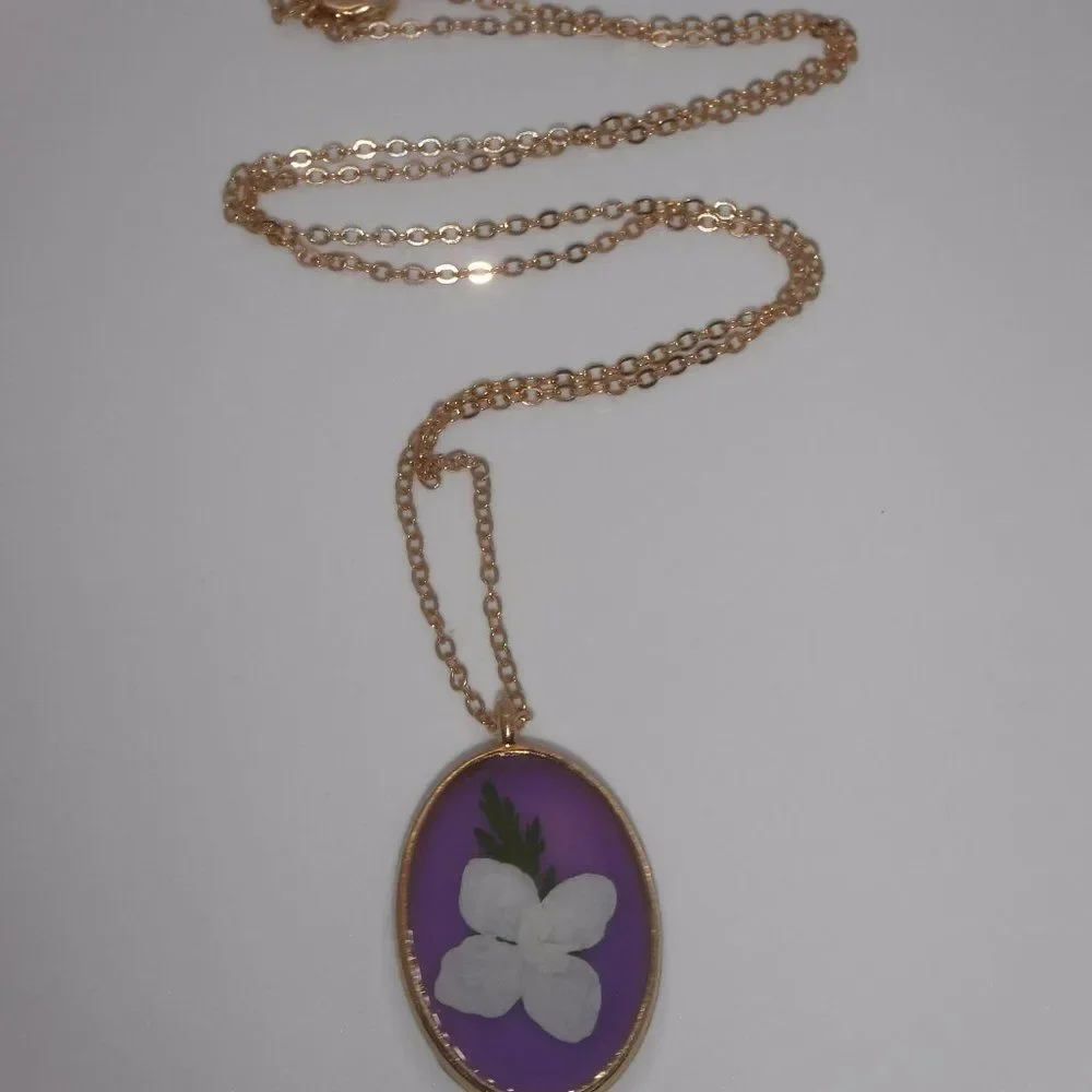 Hand Crafted necklace oval